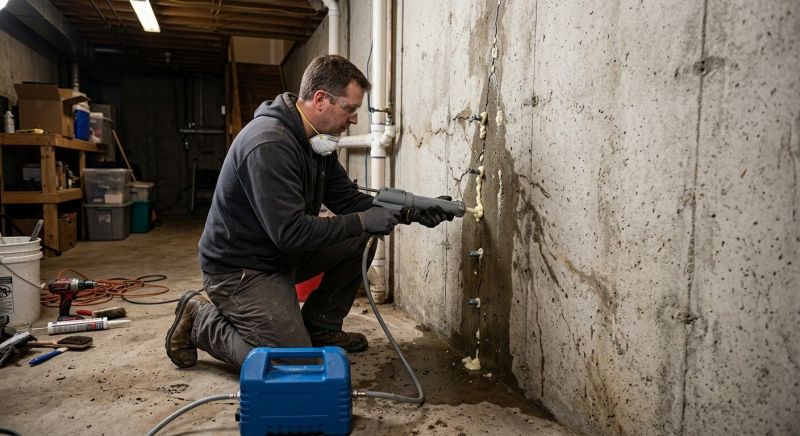 Basement Crack Repair in Camden County, NJ