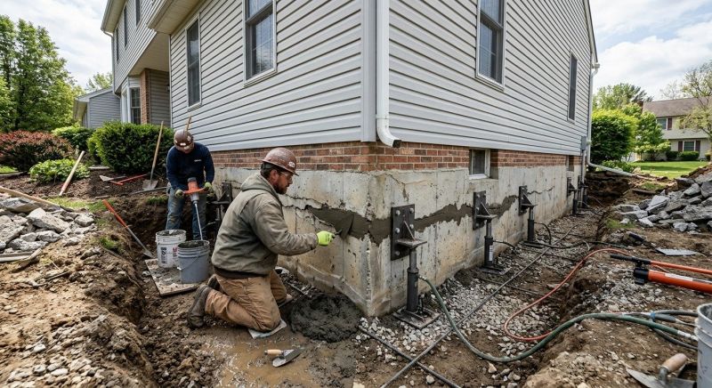 Basement Foundation Repair in Upper Darby, PA