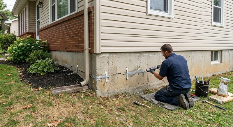 Cracked Foundation Repair in Bryn Mawr, PA