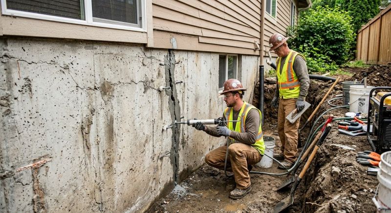 Cracked Foundation Repair in Burlington, NJ