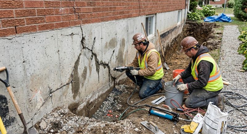 Cracked Foundation Repair in Gladwyne, PA