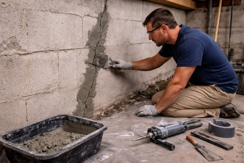 Foundation Crack Repair in Havertown, PA