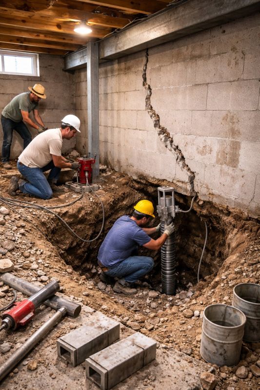 Foundation Structural Repair in Aston, PA