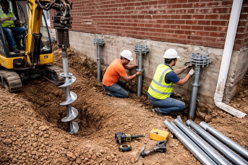 Helical Piers Installation in Camden County, NJ
