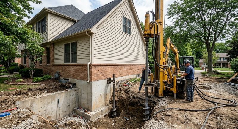 Helical Piers Installation in Camden County, NJ