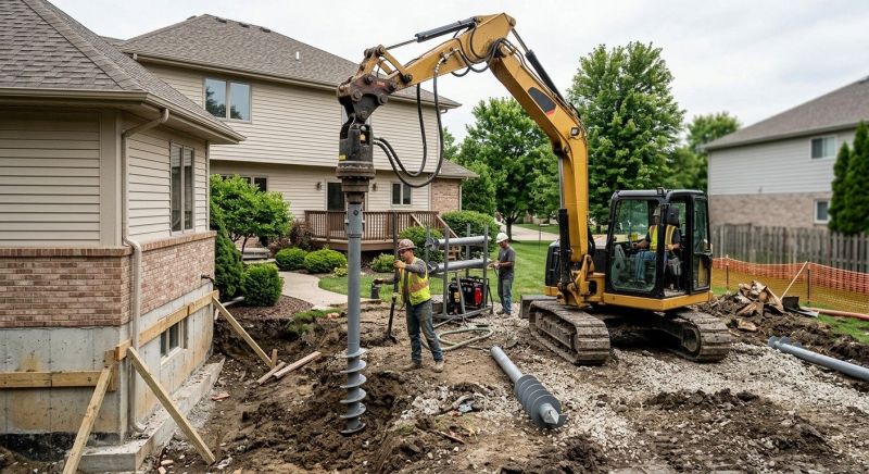 Helical Pile Installation in Camden County, NJ