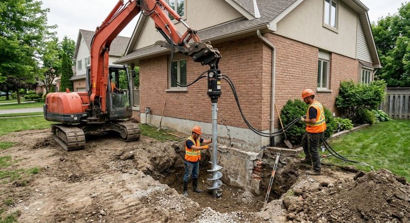 Helical Pile Installation in Camden County, NJ