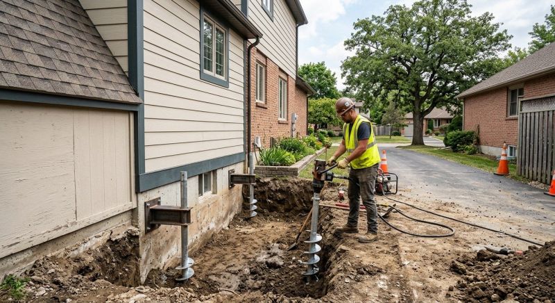 Helical Pile Installation in Camden County, NJ