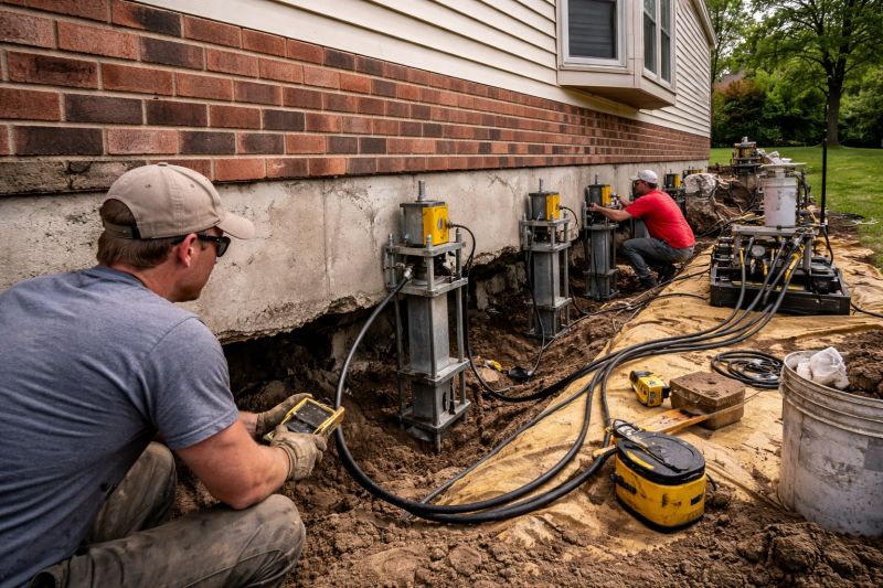 Settling Foundation Service in Marcus Hook, PA